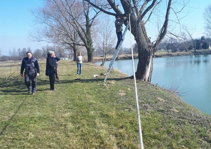 Uređenje okoliša jezera Ivankovac ŠRD “Štuka” Nova Rača 3. ožujka 2019. godine